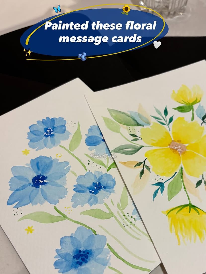 Calligraphy Floral Message Cards